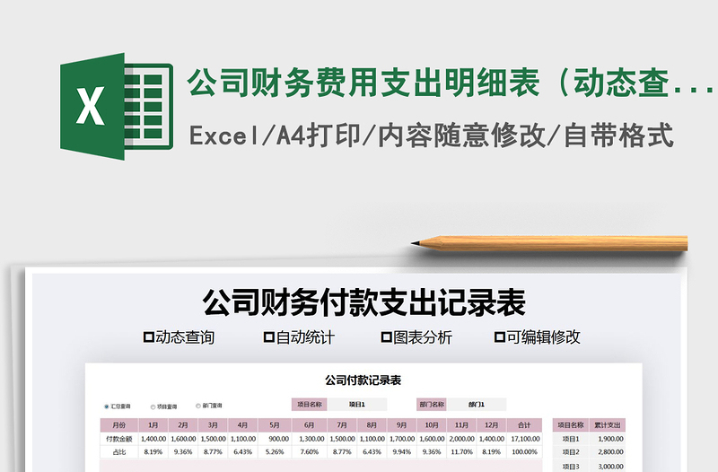 2021年公司财务费用支出明细表（动态查询）