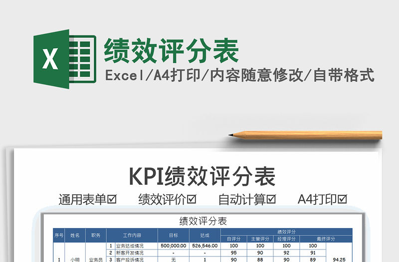 2021年績效評分表