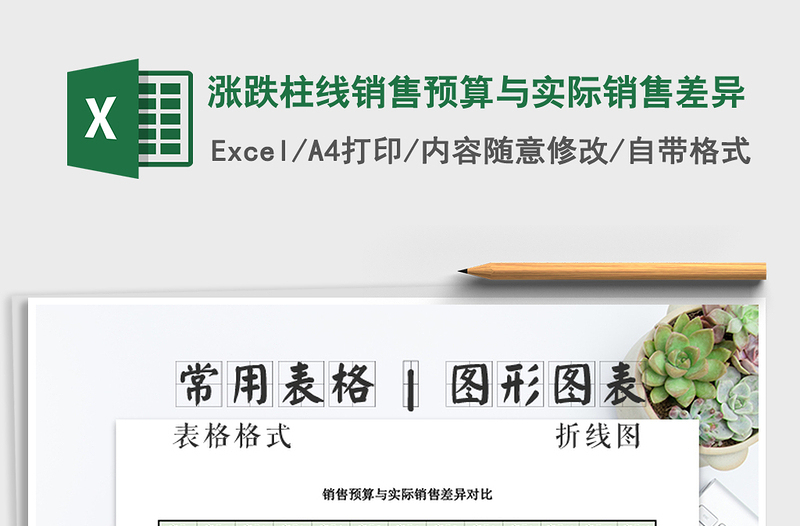 2021年漲跌柱線銷售預(yù)算與實際銷售差異