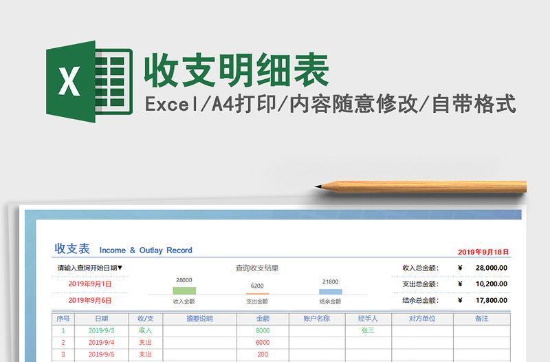 2021年收支明細表