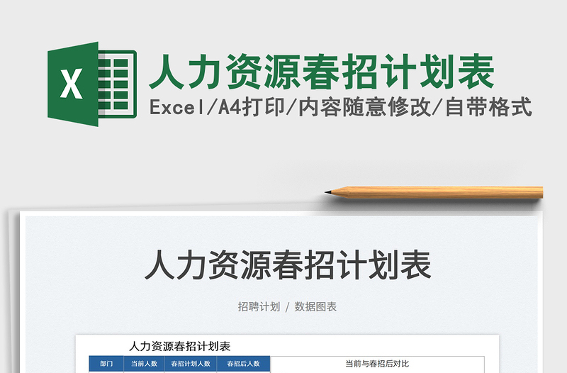 2022人力資源春招計劃表免費下載