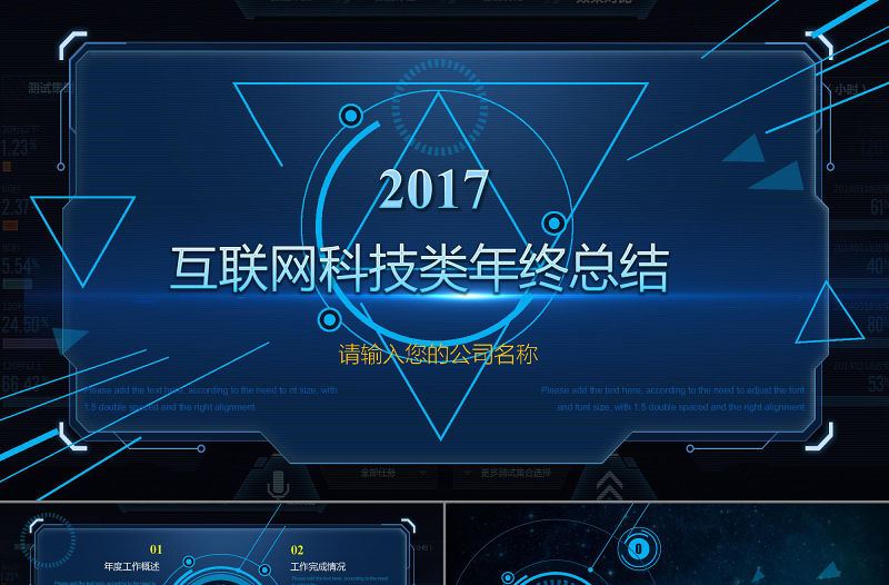 2017互聯網公司年終工作總結計劃PPT