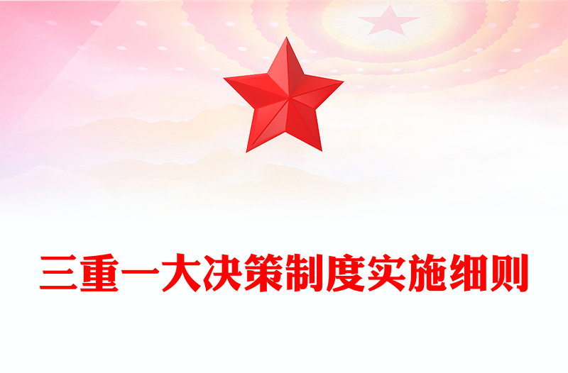 三重一大決策制度實(shí)施細(xì)則范文