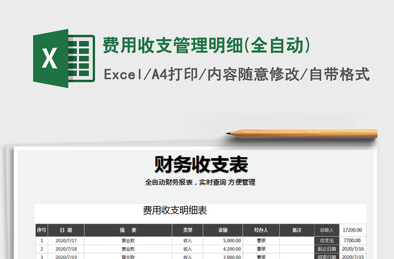 2021年費用收支管理明細(全自動)
