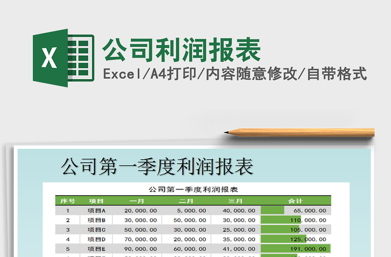 2021年公司利润报表