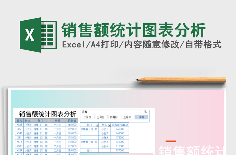 2021年銷(xiāo)售額統(tǒng)計(jì)圖表分析免費(fèi)下載