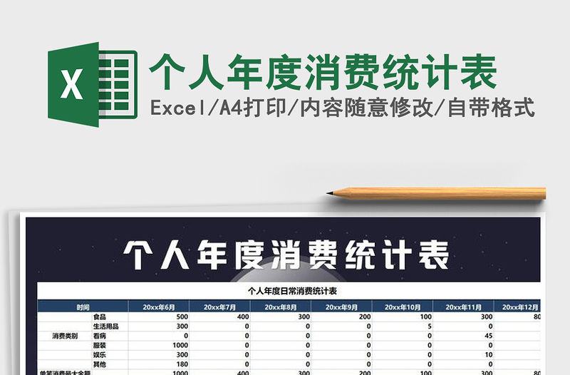 2021年個人年度消費統(tǒng)計表