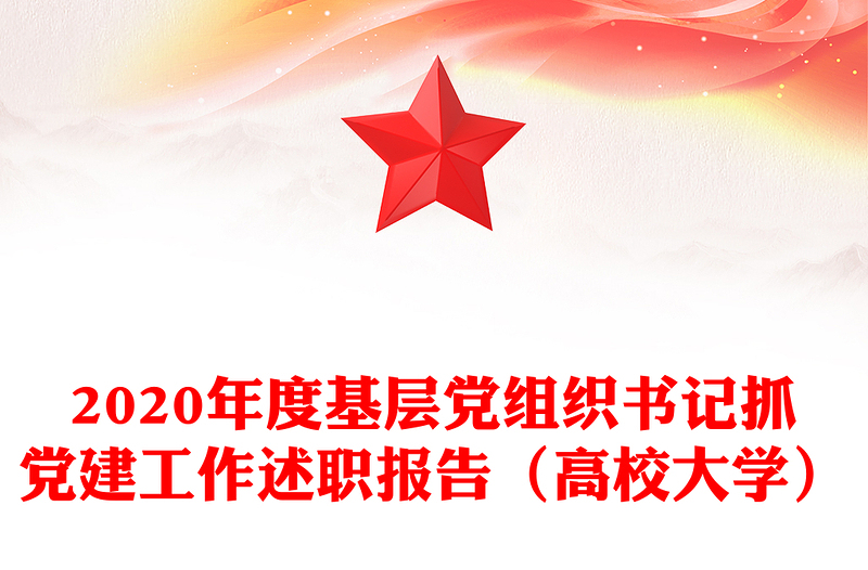 2020年度基層黨組織書記抓黨建工作述職報告(高校大學(xué))