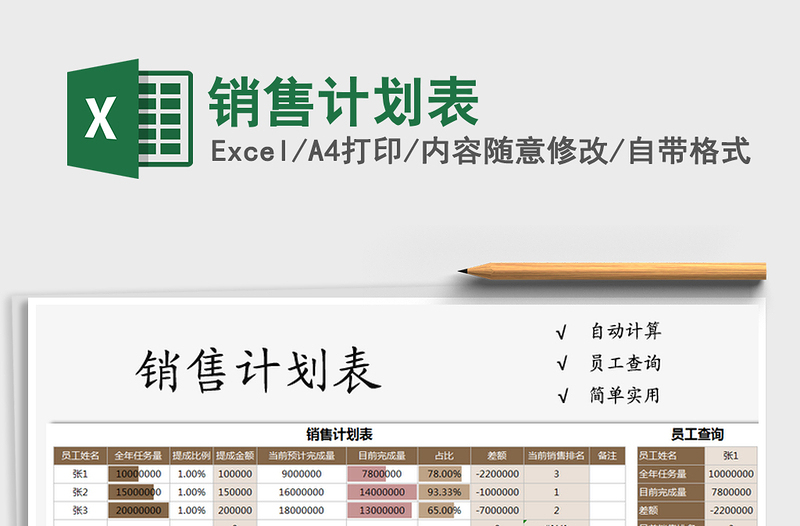 2021年銷售計劃表