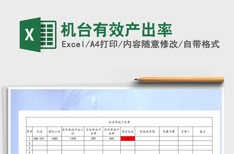 2021年机台有效产出率