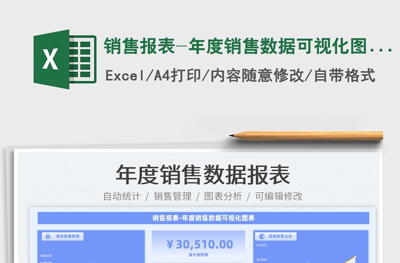 2022銷售報表-年度銷售數(shù)據(jù)可視化圖表免費下載