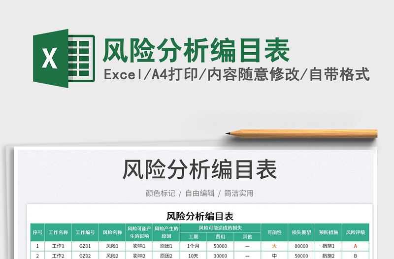 2023風險分析編目表免費下載