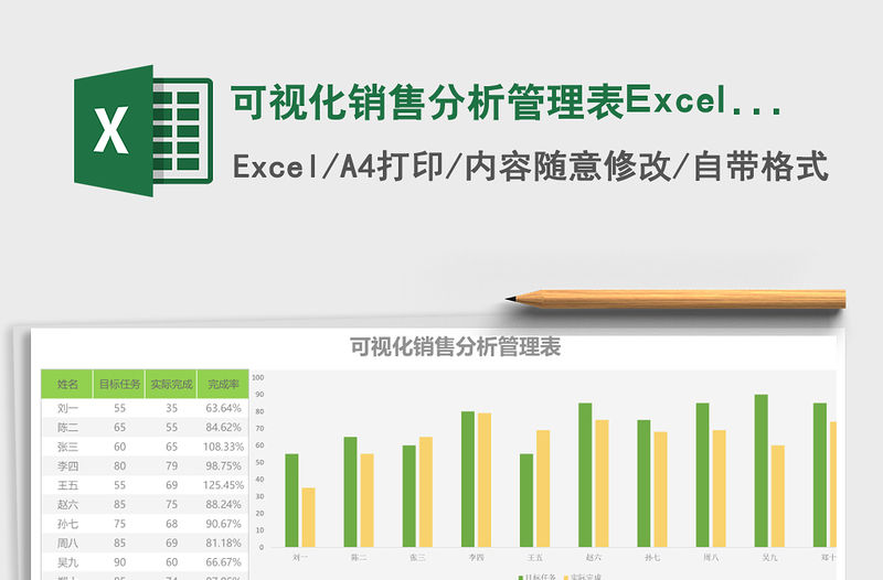 可視化銷售分析管理表Excel模板