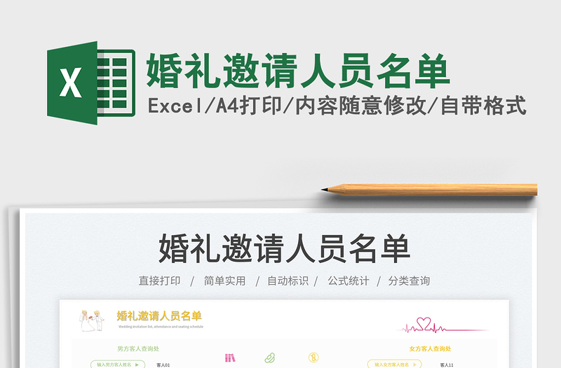 婚禮邀請人員名單