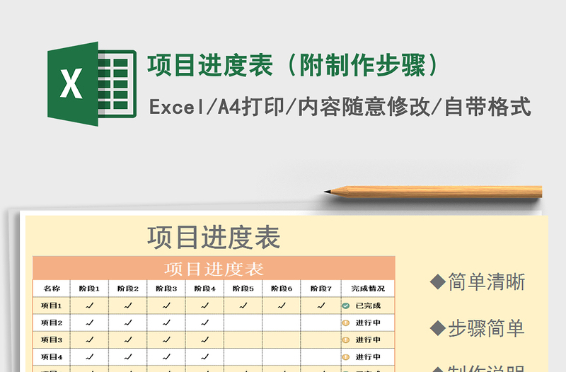 2021年項(xiàng)目進(jìn)度表(附制作步驟)