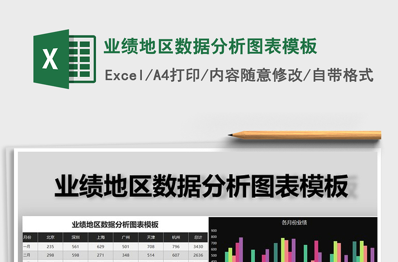 2021年業(yè)績地區(qū)數(shù)據(jù)分析圖表模板