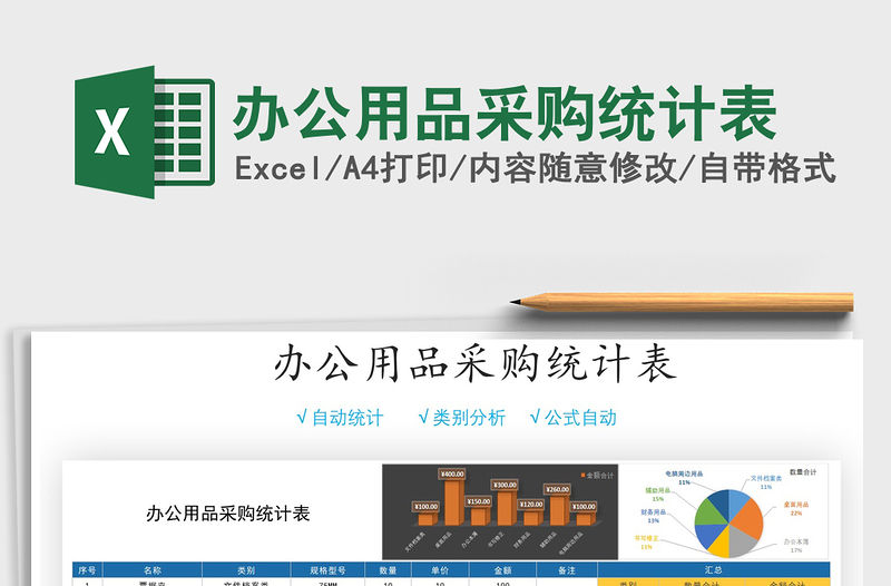 2021年辦公用品采購統(tǒng)計表