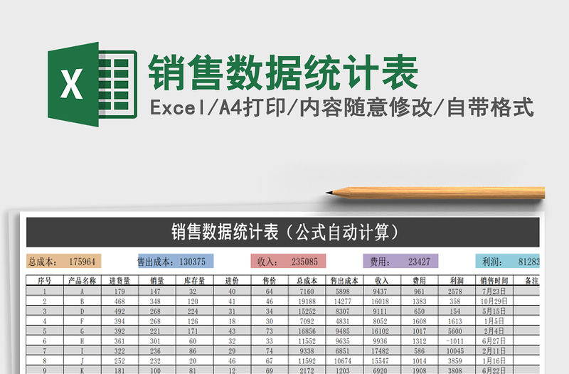 2022年銷售數據統計表
