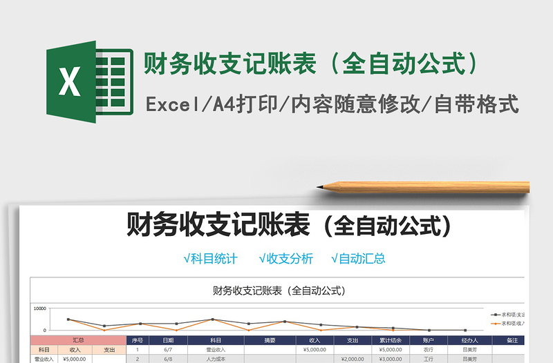 2021年財(cái)務(wù)收支記賬表(全自動公式)