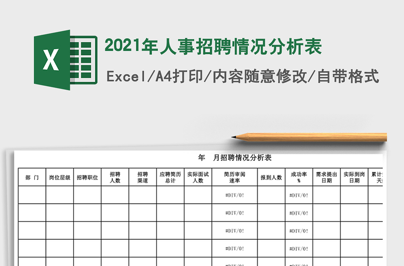 2021年人事招聘情況分析表