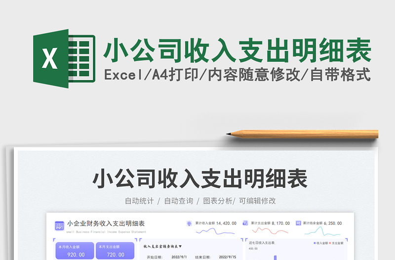 小公司收入支出明細表