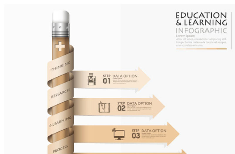 精美鉛筆商務 信息圖表圖片
