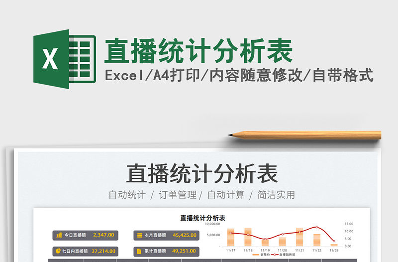 2022直播統計分析表免費下載