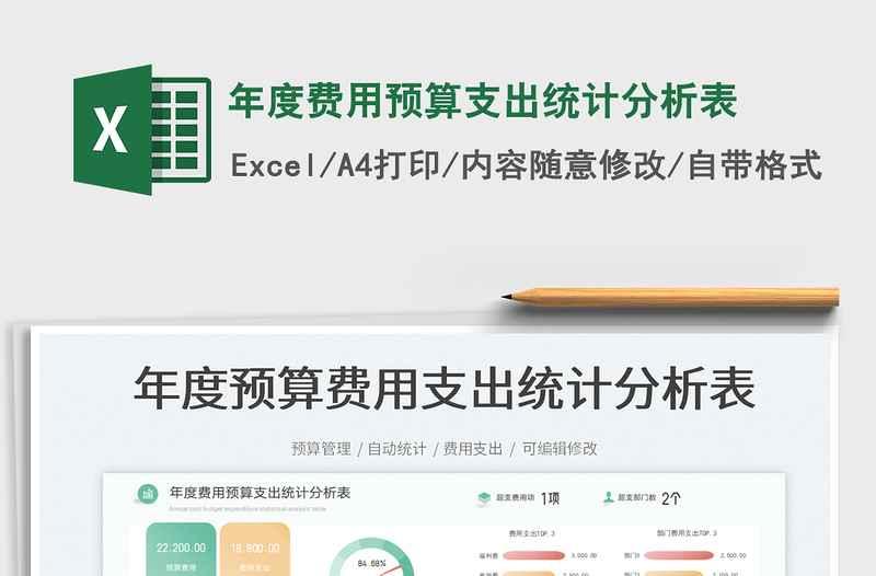 年度费用预算支出统计分析表