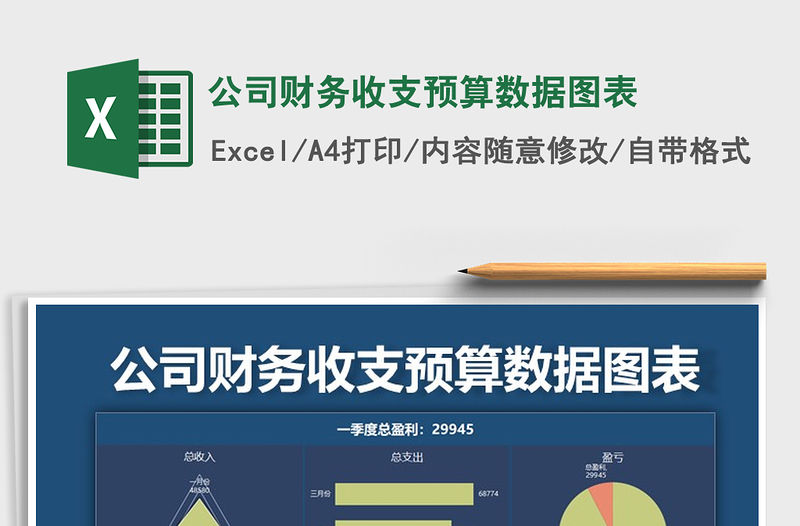 2021年公司財務收支預算數據圖表