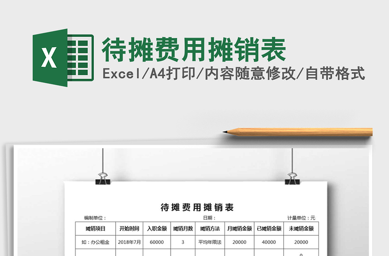 2021年待攤費用攤銷表