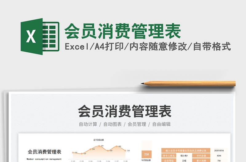 會(huì)員消費(fèi)管理表免費(fèi)下載