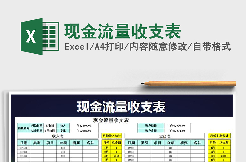 2021年現(xiàn)金流量收支表