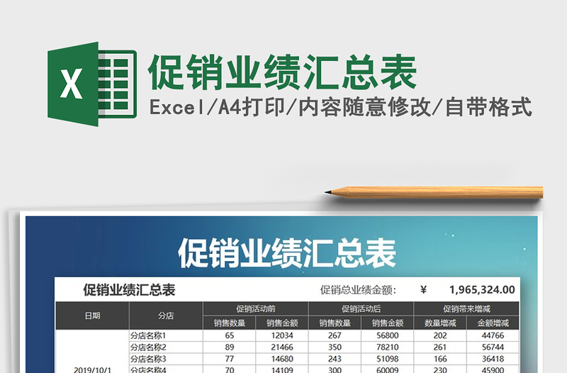 2021年促銷(xiāo)業(yè)績(jī)匯總表