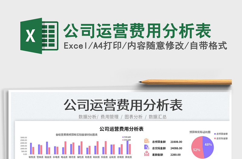 2023公司運營費用分析表免費下載