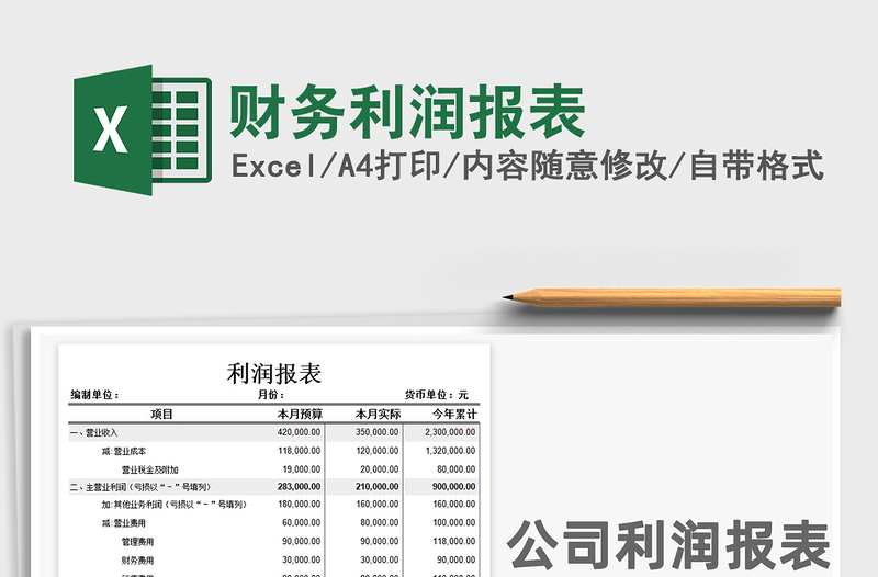 2021年財(cái)務(wù)利潤報(bào)表免費(fèi)下載