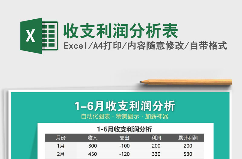 2021年收支利潤分析表