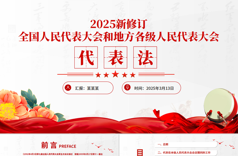 2025新修訂《全國人民代表大會和地方各級人民代表大會代表法》PPT課件