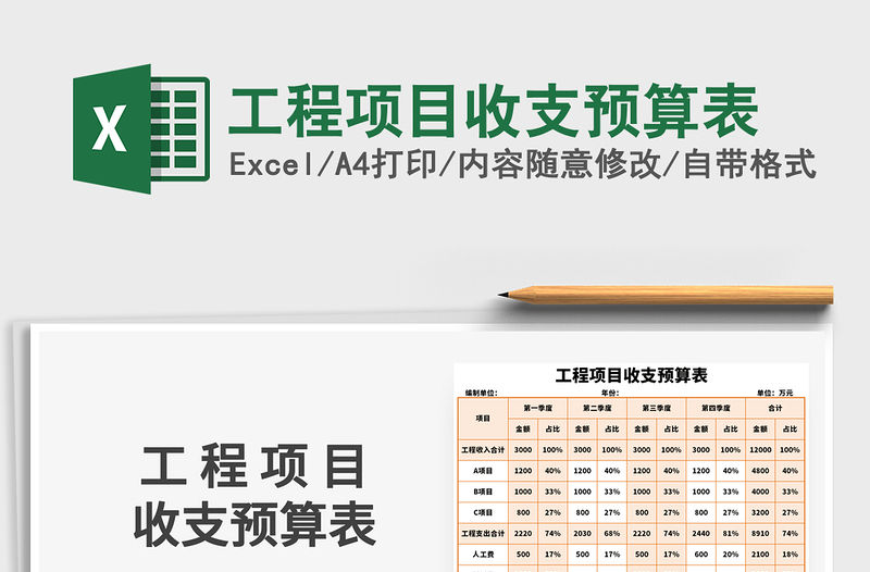 2021年工程項目收支預算表