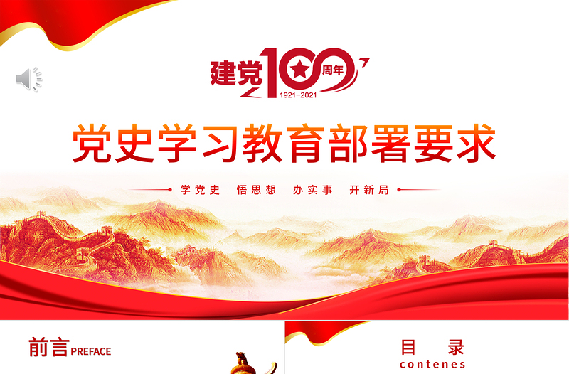 2021黨史學(xué)習(xí)教育部署要求PPT學(xué)黨史悟思想辦實事開新局