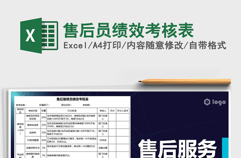 2021年售后員績(jī)效考核表