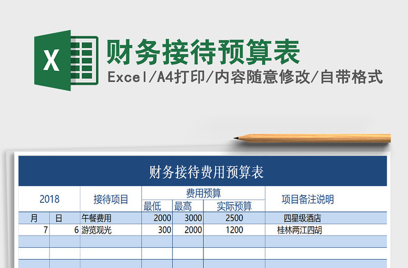 2021年财务接待预算表