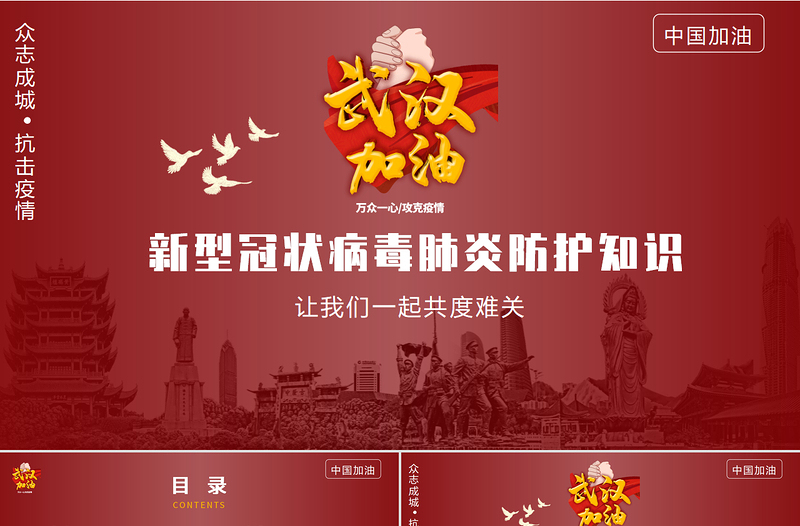 新型冠狀病毒肺炎防護(hù)知識(shí)ppt模板