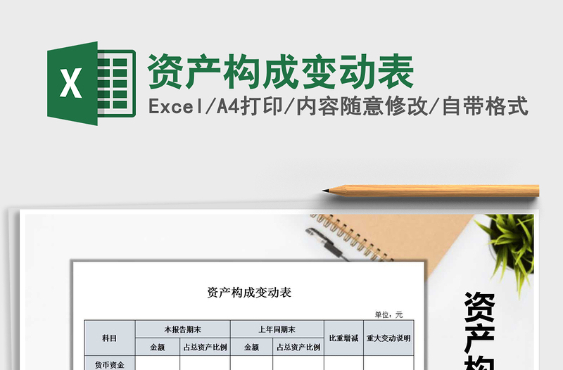 2021年資產(chǎn)構(gòu)成變動(dòng)表