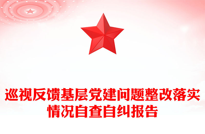 巡視反饋基層黨建問題整改落實情況自查自糾報告