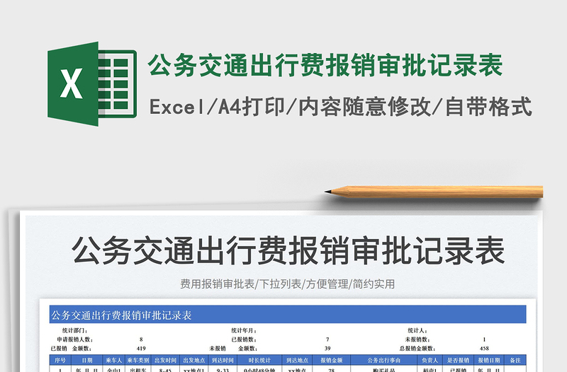 公務(wù)交通出行費報銷審批記錄表