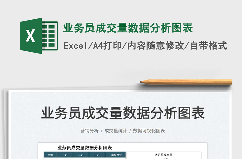 2023業(yè)務員成交量數(shù)據(jù)分析圖表免費下載