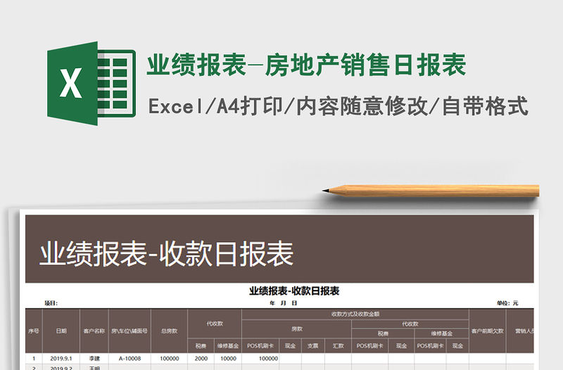 2021年業績報表-房地產銷售日報表