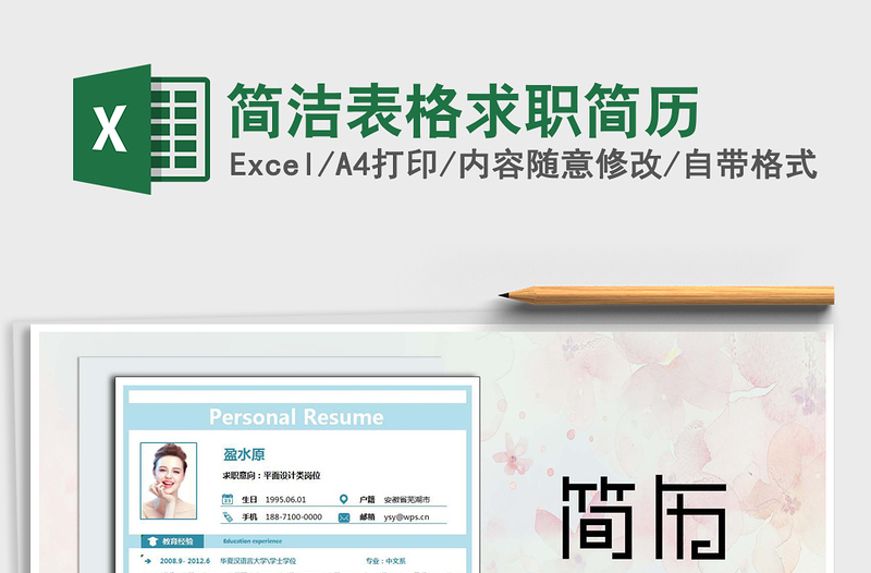 2021年簡潔表格求職簡歷