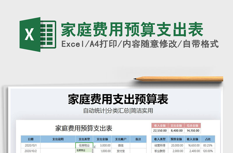 2021年家庭費(fèi)用預(yù)算支出表
