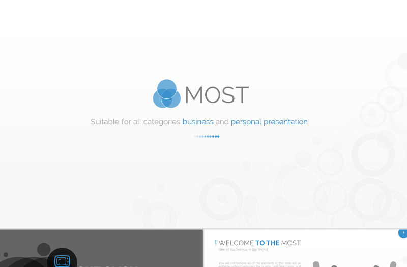 藍色創意信息圖表ppt模版